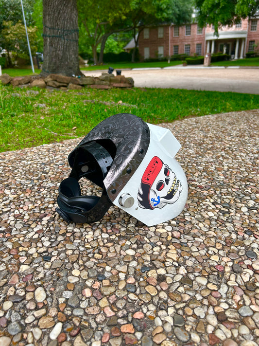 Chop Top With A Charcoal Grey Floral Rag Top