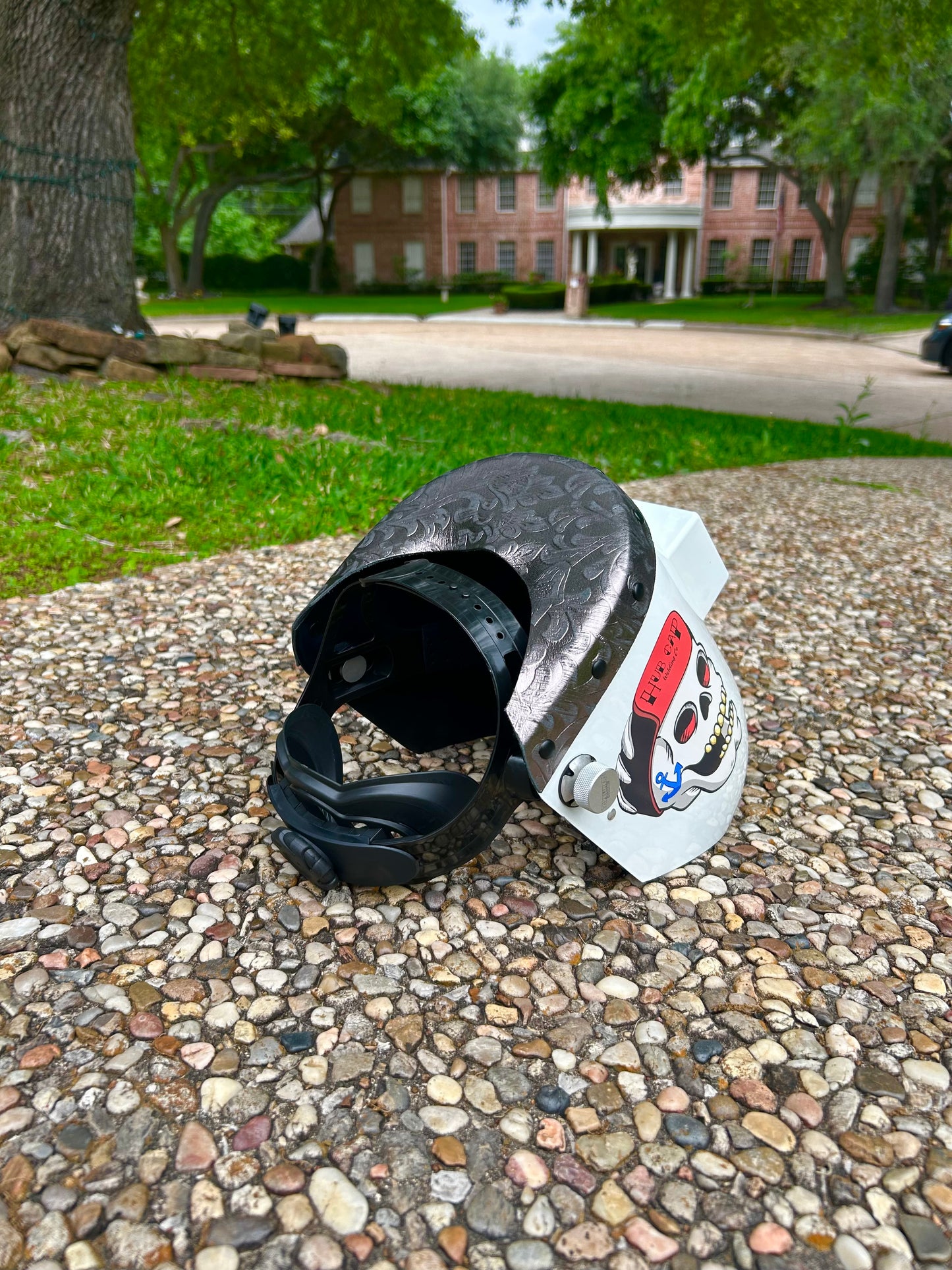 Chop Top With A Charcoal Grey Floral Rag Top