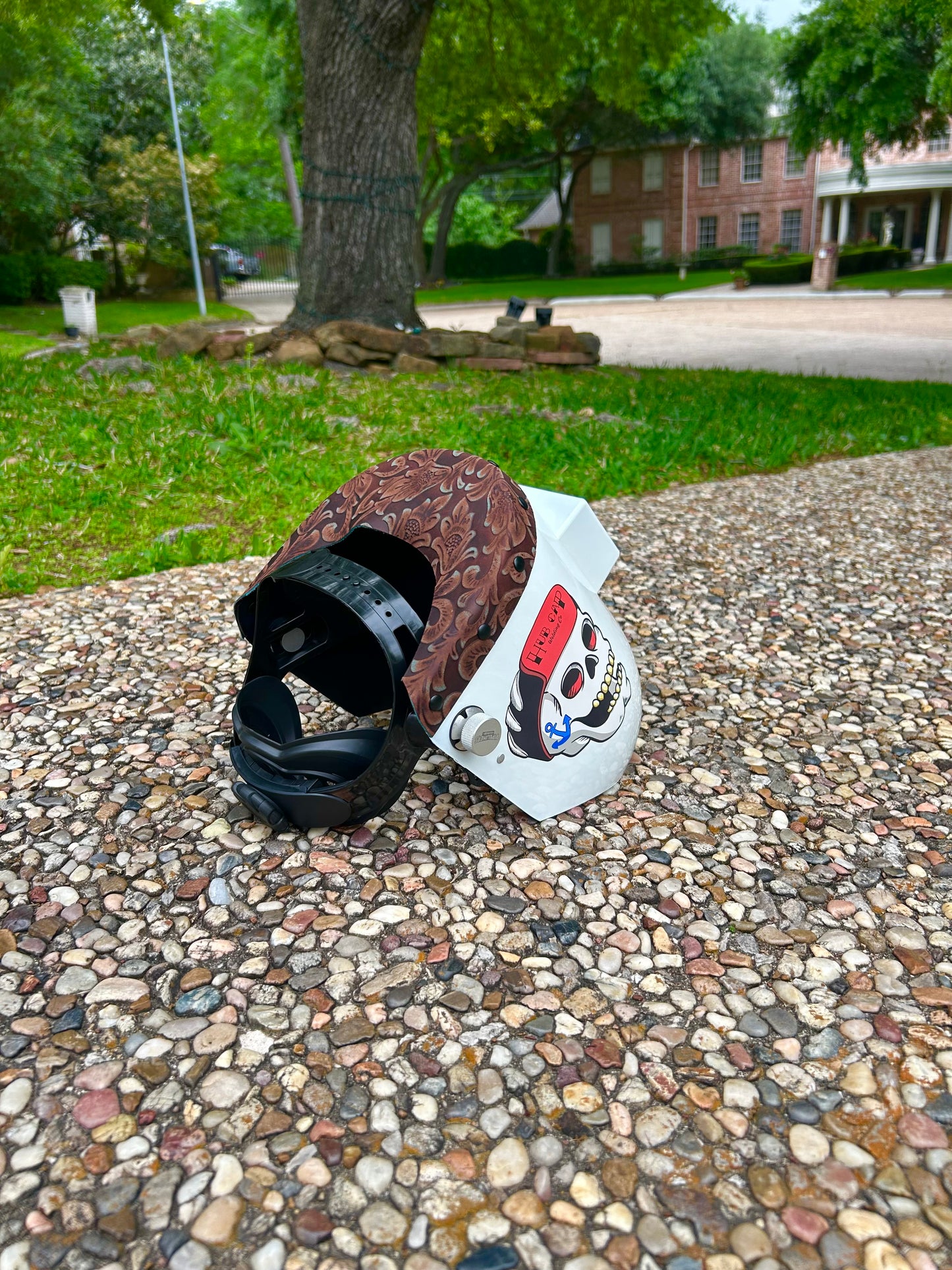 Chop Top With A Dark Brown Floral Rag Top